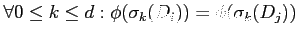 $\displaystyle \forall 0\le k \le d: \phi(\sigma_k(D_i))=\phi(\sigma_k(D_j))$