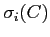 $ \sigma_i(C)$