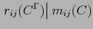 $\displaystyle \left.r_{ij}(C^\Gamma)\right\vert m_{ij}(C)$