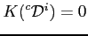$ K({\vphantom{\mathcal{D}}}^{c}{\mathcal{D}}^i)=0$
