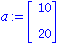 a := Vector[column]([[10], [20]])