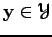 $ \bf y\in \boldsymbol{\EuScript Y}$