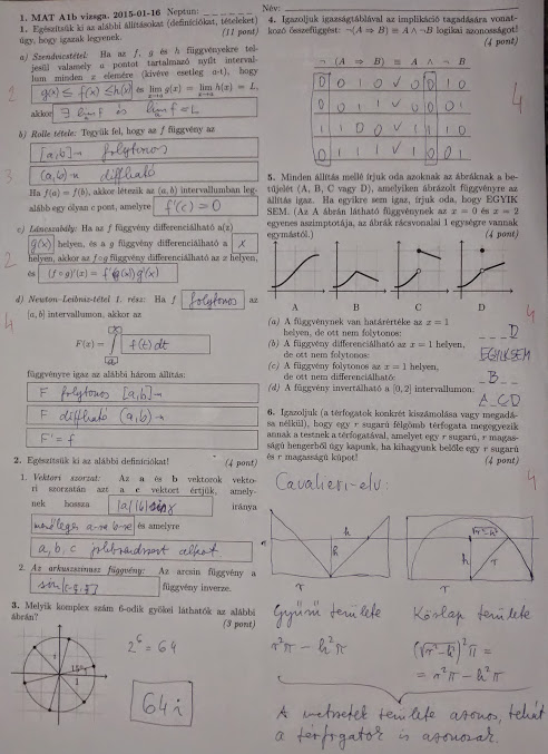 btc 1 félév matematikai vizsga papír