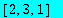 vector([2, 3, 1])