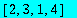 vector([2, 3, 1, 4])