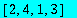 vector([2, 4, 1, 3])