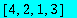 vector([4, 2, 1, 3])