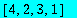 vector([4, 2, 3, 1])